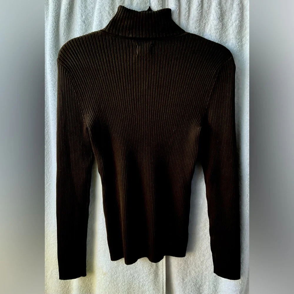 Chico's Chocolate Brown Turtleneck Sweater - Picture 6 of 11